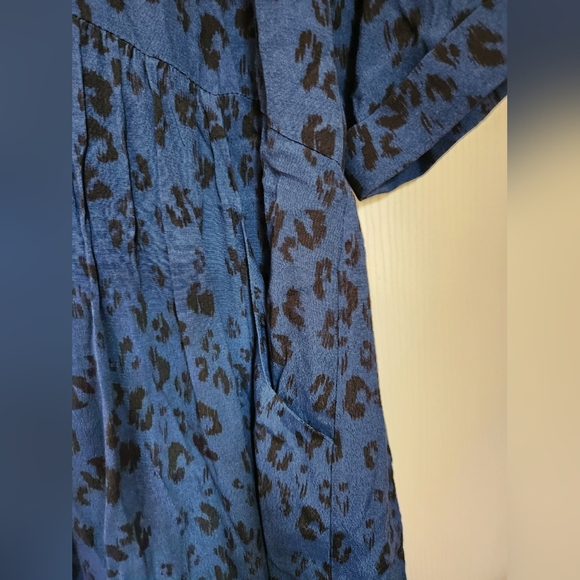 Lined with Pockets Leopard Print Dress - Garnet Hill - Size 12 - Picture 8 of 11